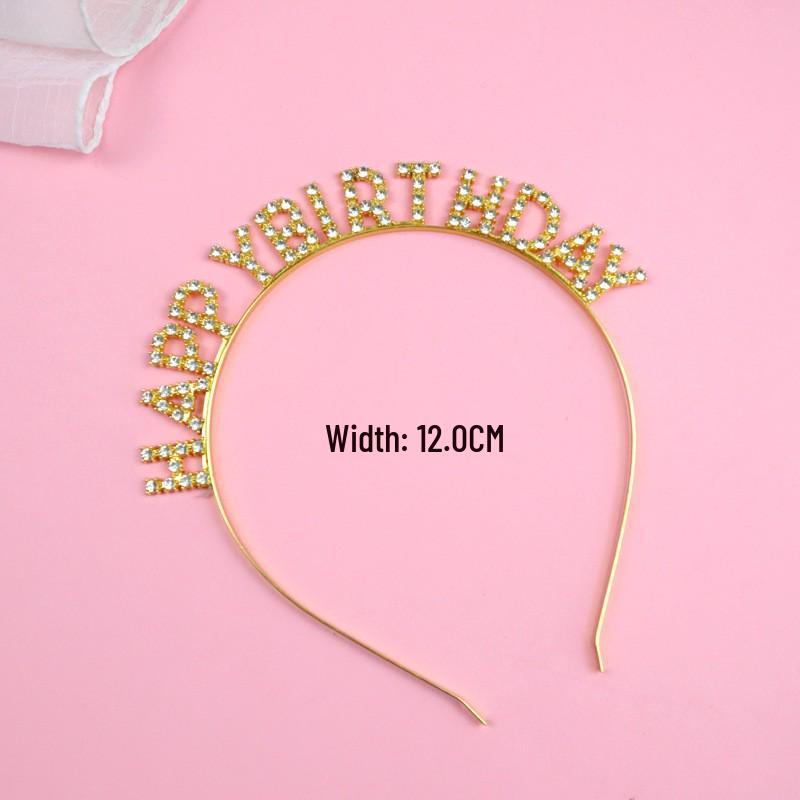Queen Pearl Birthday Crystal Headpiece & Cake Decoration Hair Clip