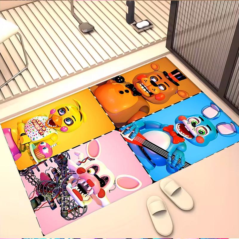 Five Nights at Freddy's Print Rug, Washable Floor Carpet, For Entryway Dorm Laundry Room Office Study, Home Decor Birthday Christmas Gift
