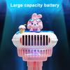 Stroller Fan Built-in Large Battery USB Fast Charging 5 Wind Speeds Cartoon Animal Swim Ring Design Portable Cooling Fan