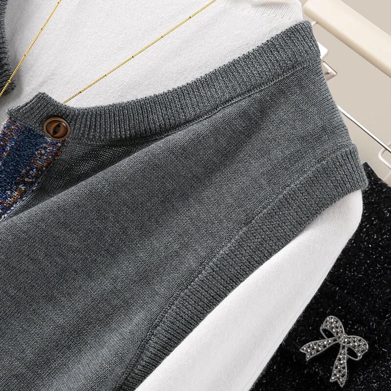 Women's Color-Block Embroidered Round Neck Vest