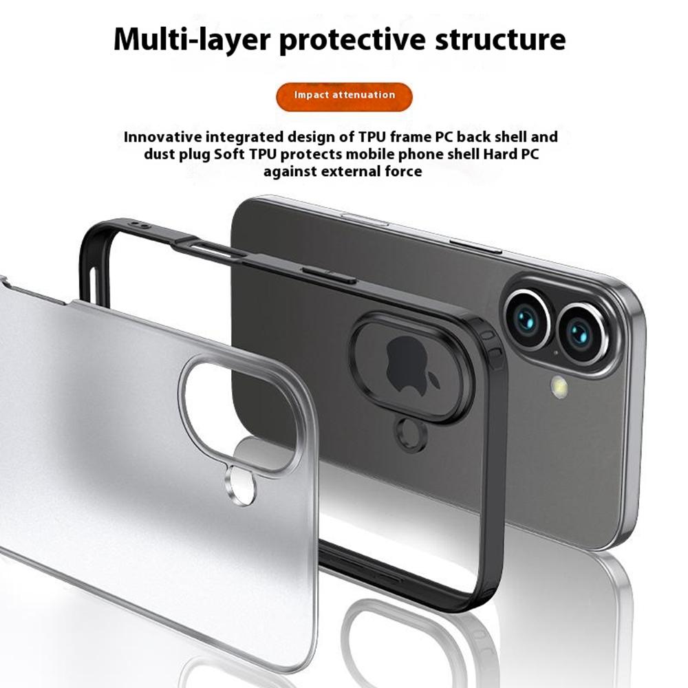For iPhone 16 Case PC+TPU Phone Cover Airbag Protection