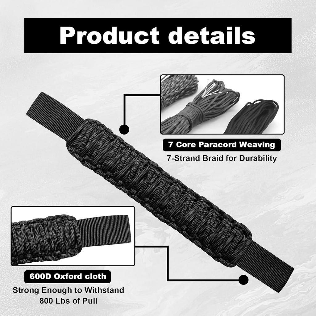 2Pcs Headrest Grab Handles, Car Front Rear Seat Back Roll Bar Grip Handles Kit, Nylon Grab Handl With Headrest Mounted, Heavy Duty Automotive