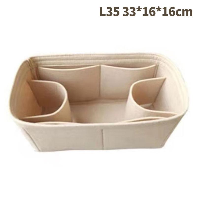 25 30 35 Filtstoff Innleggspose Organizer Sminke Håndveske Organizer Reise Innvendig Lommebok Bærbare Kosmetikkvesker