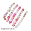 5Pcs/lot Multicolor Soft Clay Beads Bracelets Beaded Elastic Bangles Stackable