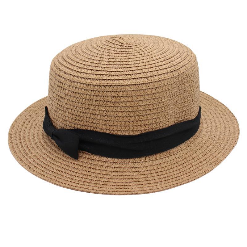Sweet Straw Hat Cloth With Sun Hat Fairy Wind Bucket Hat Flat Top Cool Hat Panama Hat Cute