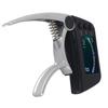 Guitar Capo Tuner Zinc Alloy ABS 2 in 1 Clip with LCD for Acoustic Electric Classical UkulelesSilver