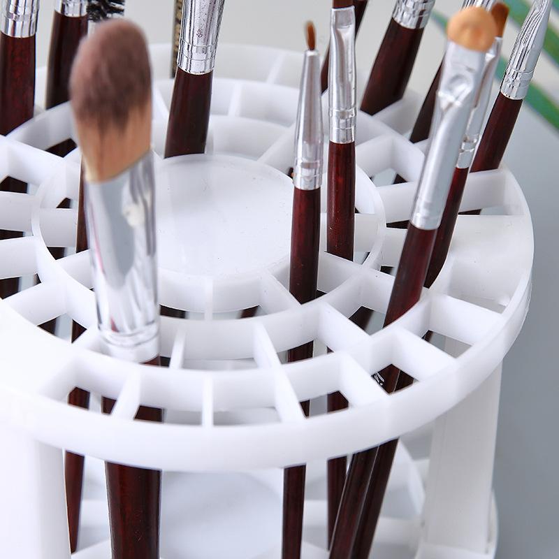 1Pcs Multi Hole Plastic Pencil Storage Rack Makeup Brush Holder For Desk Office Makeup Artist Classroom Stationery Storage