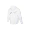 Nike Logo Print Woven Windbreaker Hooded Jacket Men Outerwear White FB7805-100