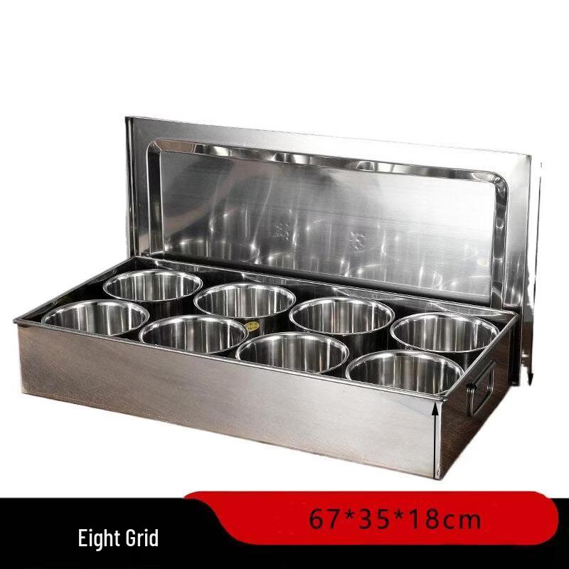 ZLIII Stainless Steel 8-Compartment Seasoning Box Set