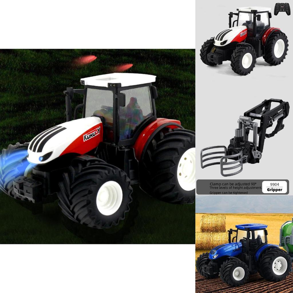 2.4g Alloy Rc Farmer Engineering Tractor Toy For 4-6 Years Kids