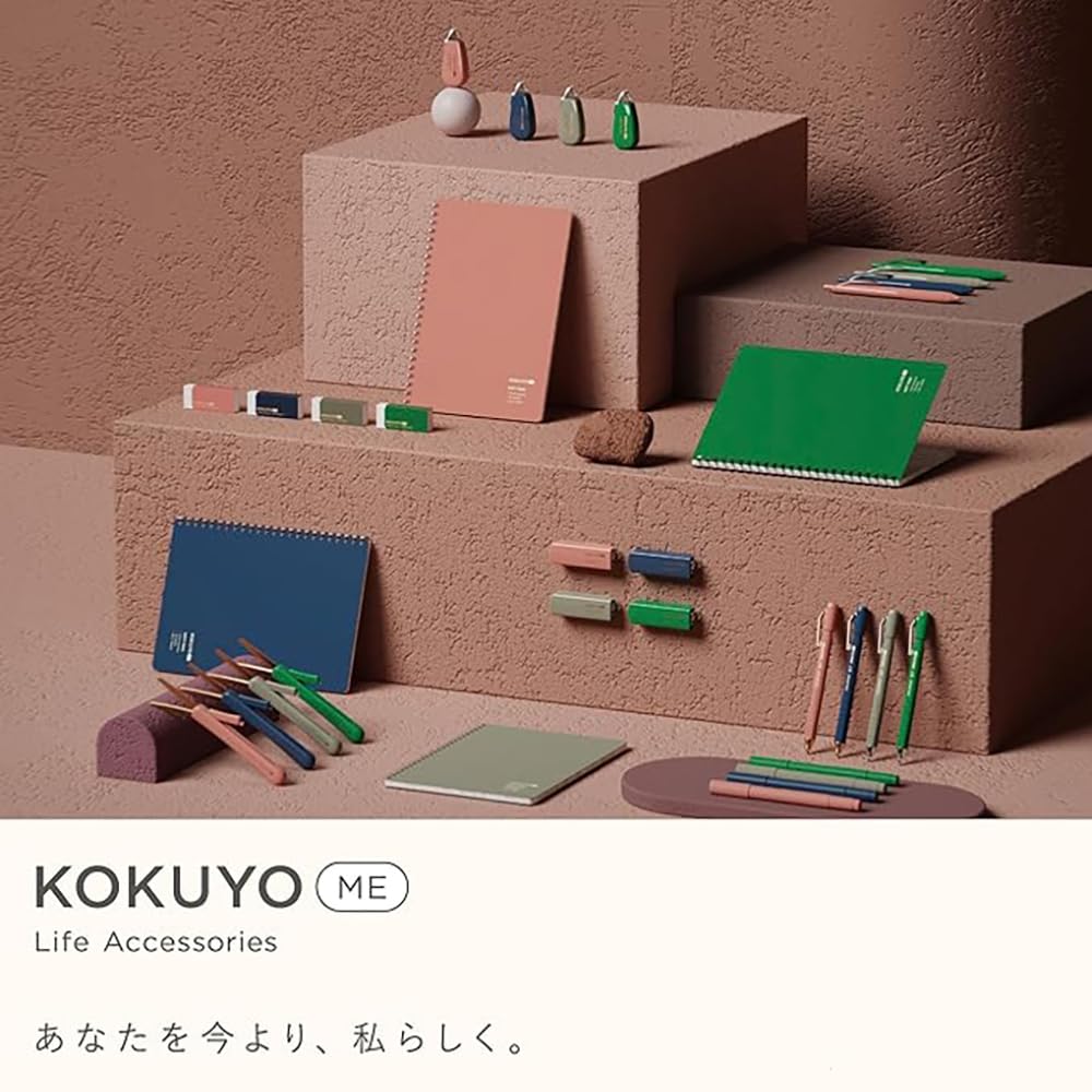 KOKUYO 2-Way Marking Pens ME, 4-Color Assorted Set - Dual Tip Highlighter & Marker