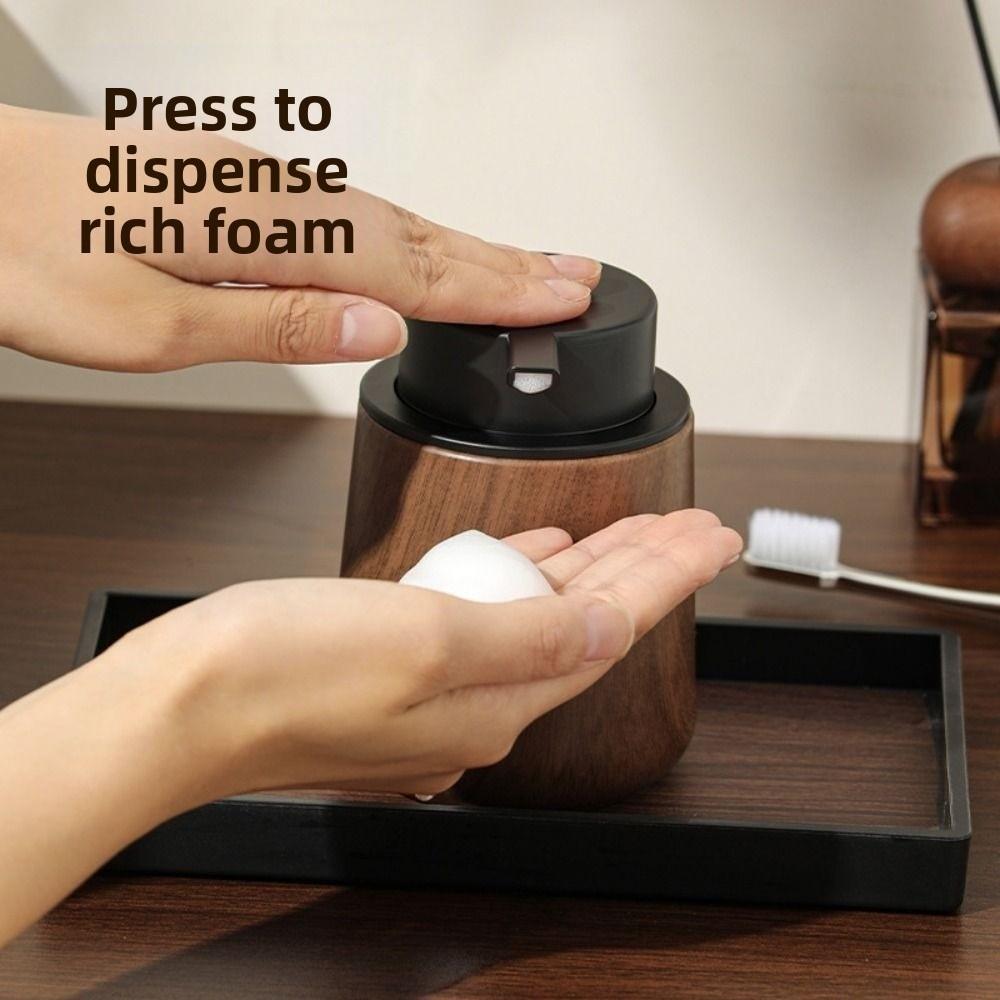Refillable Wood Grain Soap Dispenser 250ml Liquid Lotion Storage Bottles Face Wash