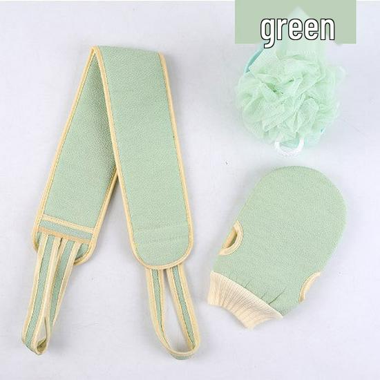 

Exfoliating Back Scrubber & Bathing Glove Set with Bath Ball and Washcloth