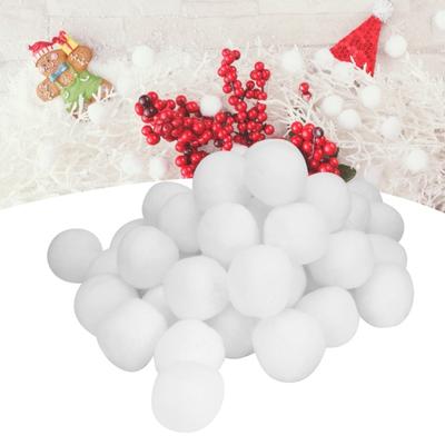 50Pcs 7cm Imitation Snow Ball Christmas Fake Balls Toys Indoor Game Props Decoration