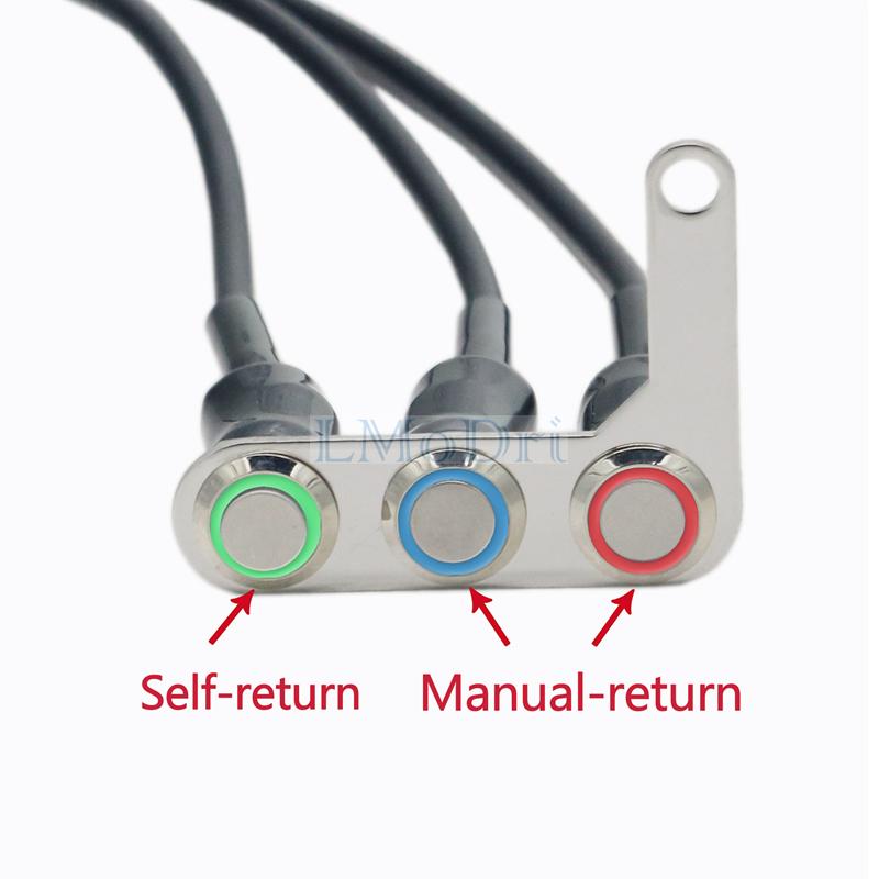 Motorcycle Switch Handlebar Adjustable Mount Waterproof Switches ON-OFF Push 3 Buttons For Headlight Horn Turn Signle with