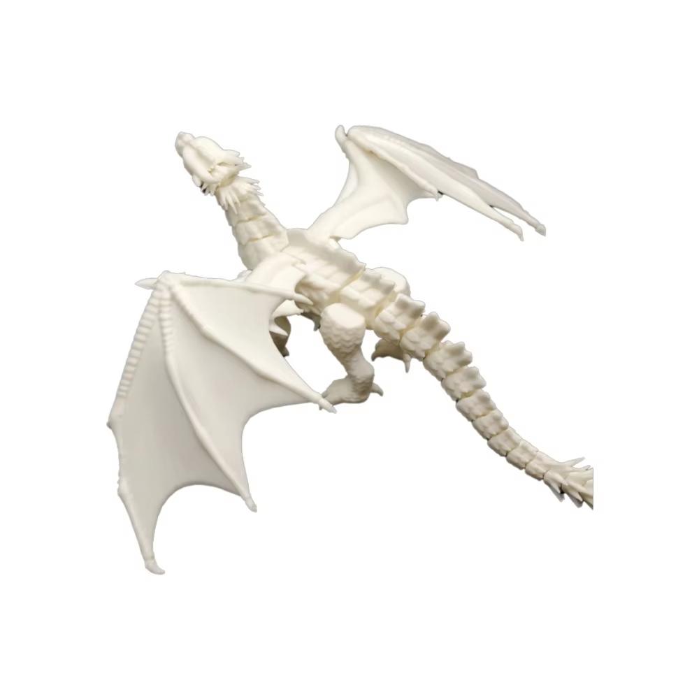 3D Printed Dragon Joint Movable Model Ornament - Colorable Boys' Toy Figurine For Children'S Gift