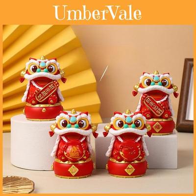 Harz Löwenfigur im chinesischen Stil Heimdekoration für Neujahrsfeier Geschenk