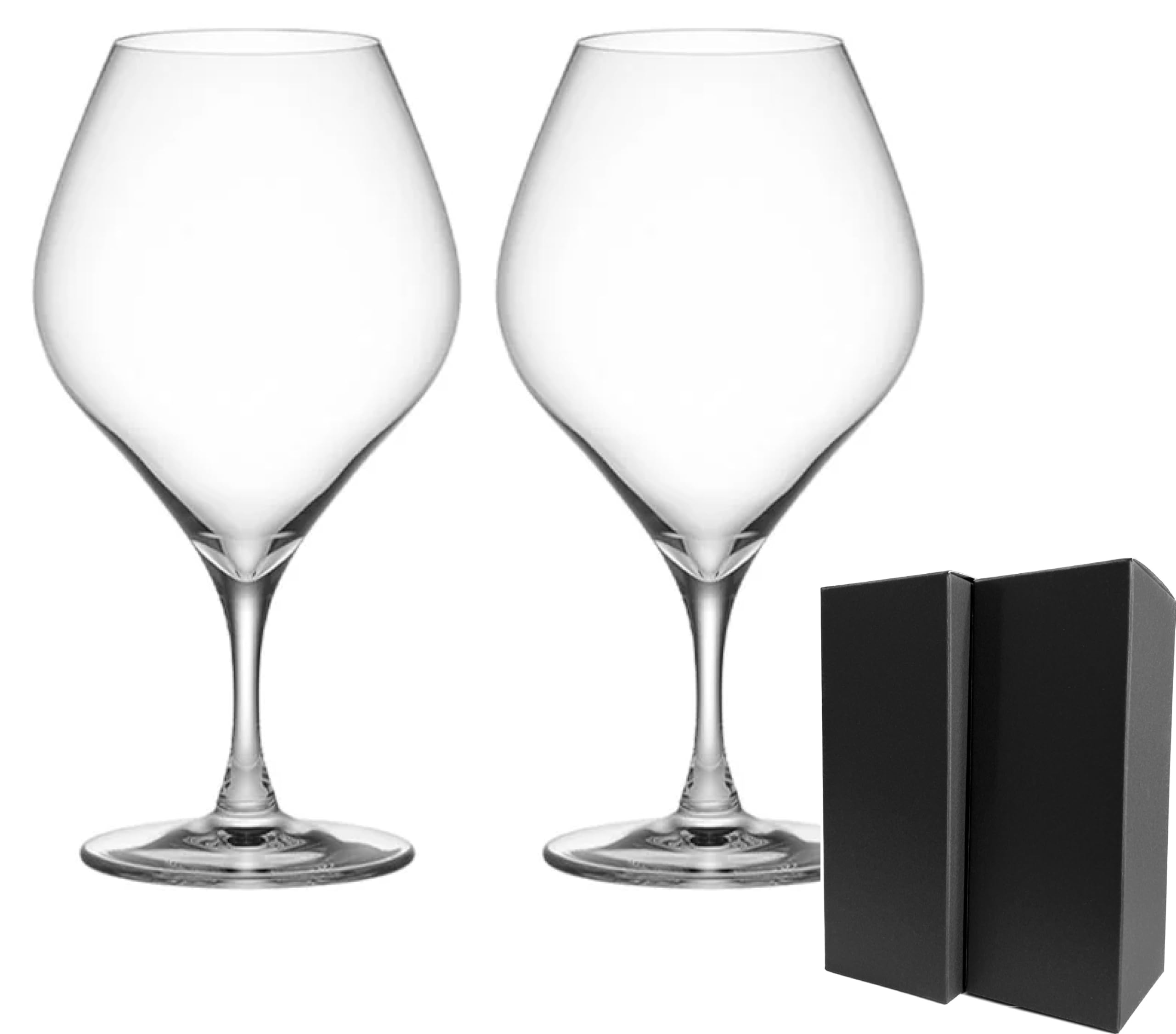 Kimura Glass Shop [Soprano 12oz Set of 2 Glasses with Box] Wine Glasses, Red Wine Glasses, Beer Glasses, Stylish Glasses, Pair Glasses, Wedding Gift,