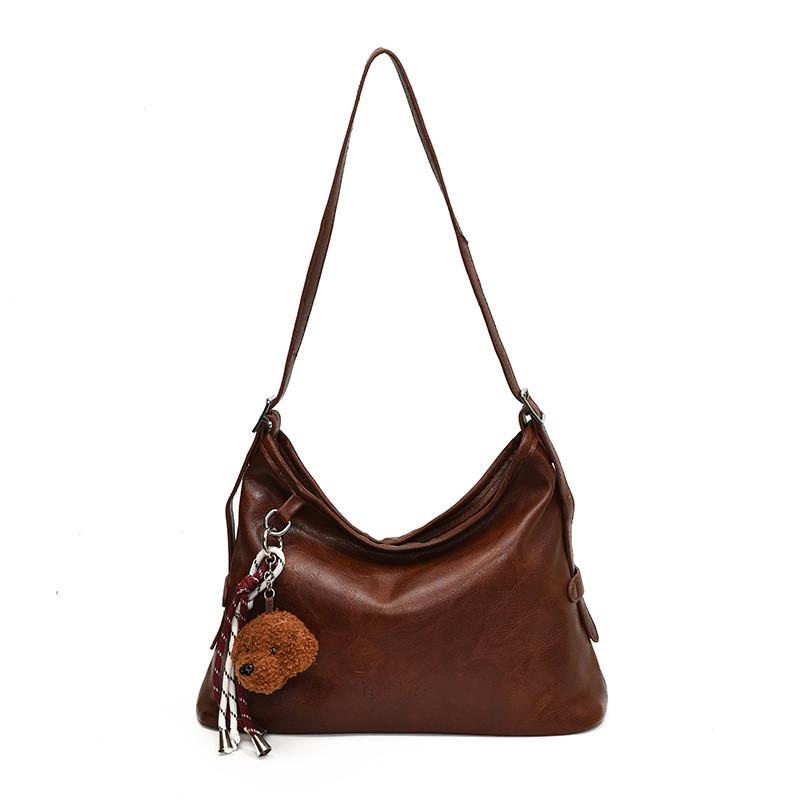 Ielgy Work Commuter Large Capacity Tote Bag Retro Fashion Casual Underarm Bag Commuter Shoulder Bag