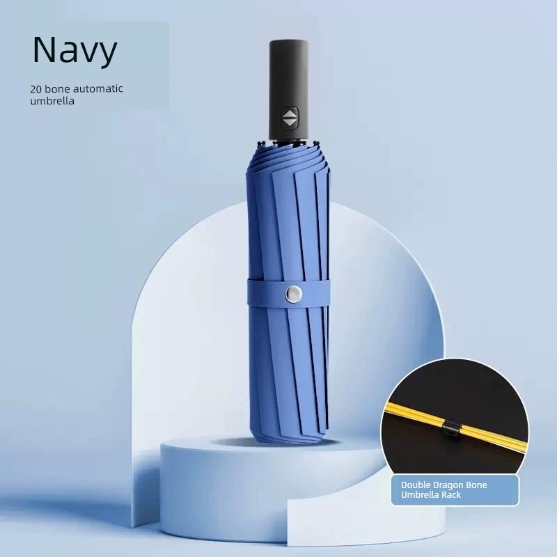 32-Bone Typhoon-Proof Automatic Umbrella Men's Large Strong Wind-Resistant Rainstorm Dedicated Umbrella Rain-Proof Dual-Use Female Folding Umbrella