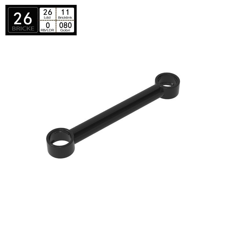 BRICKE 1x6 Hard Link Rod (47.8mm) - Compatible with LEGO 32005 Small Particle Blocks