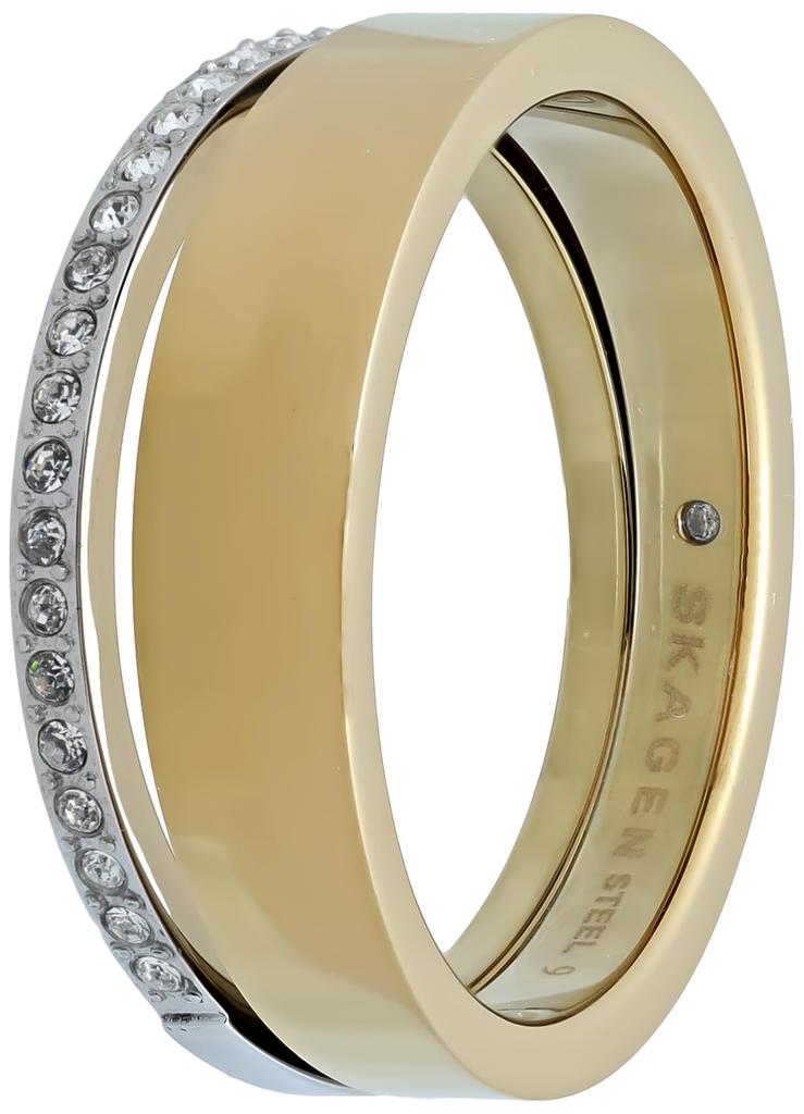Skagen KARIANA Two-Tone Stainless Steel Band Ring