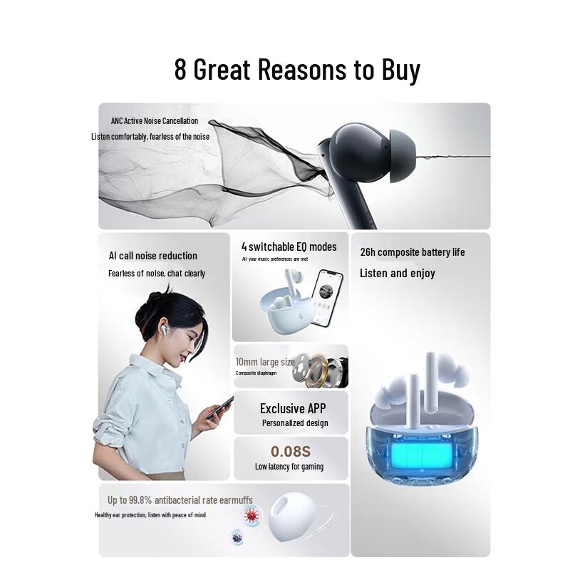 Edifier X5 Pro Wireless ANC In-Ear Bluetooth Earbuds