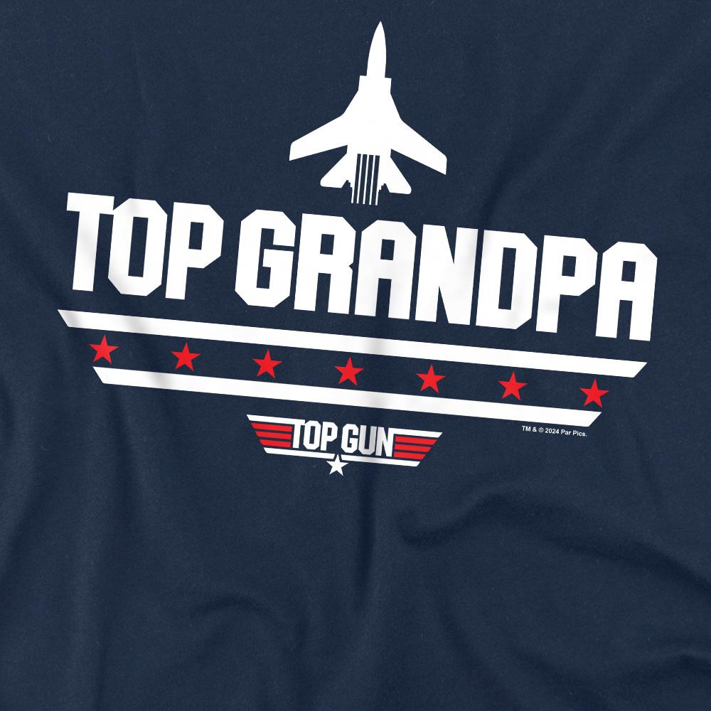 Top Gun Mens Top Grandpa Fathers Day T-Shirt
