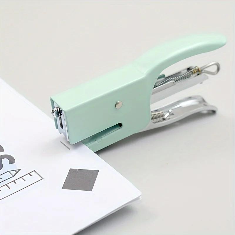 A Set Metal Hand-held Stapler No. 10 Office Stapler    No Nails Stapleless Stapler