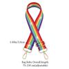 Nuova Tracolla Sostitutiva Donna Ragazza Strisce Arcobaleno Lunghezza Tracolla Regolabile Staccabile Borsa a Tracolla Accessori