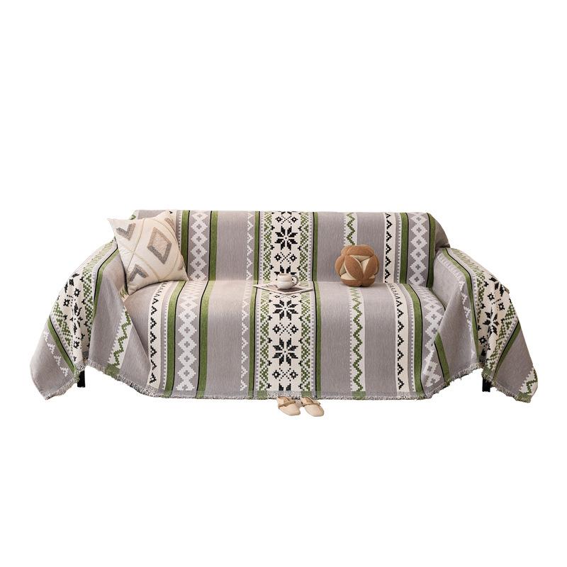 Bohemian Style Thick Chenille Sofa Cover Throw Blanket All Season Universal Couch Protector Bedspread