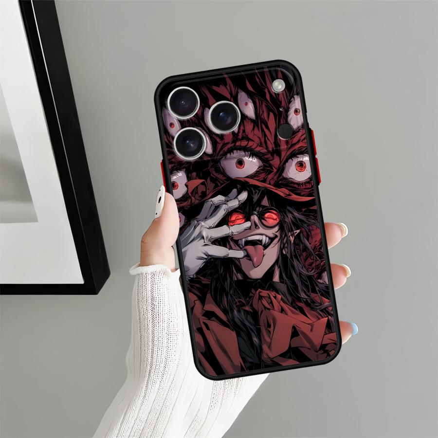 Case for iPhone 17 16 Pro Max 15 Plus 12 XS 11 14 17 Air 16e 13 Mini Back Phone Cover Anime Cool H-Hellsing
