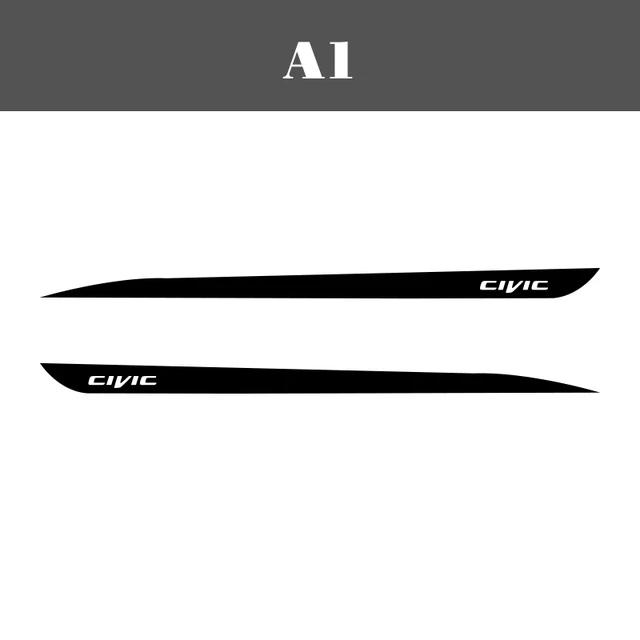 

2 PCS Car Side Stripes Side Skirts Graphics Vinyl Sticker Decals Racing Sport Car Stickers For Civic чёрный