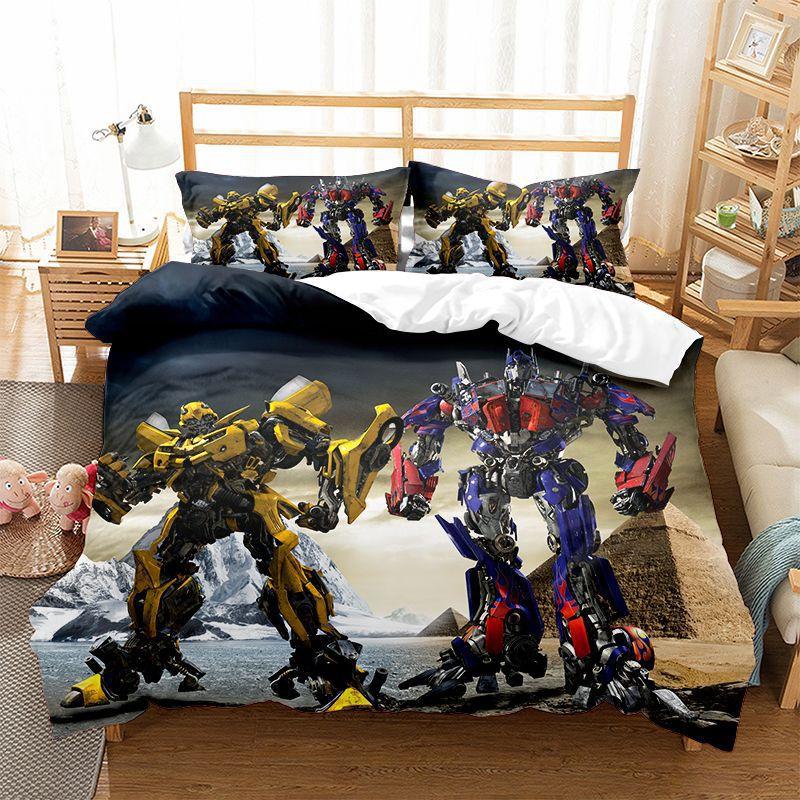 High Quality Movie Robot Bedding Set T-Transformers’ Duvet Cover Set teenage boys Quilt Cover For Gifts for children