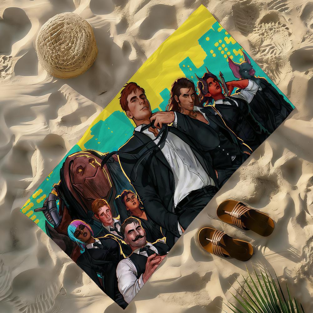 

Game D-Dispatch-S Towel Soft Lightweight Anti-Sand Large Beach Towel Quick-Drying Bath Sports Family W30*H60(CM)
