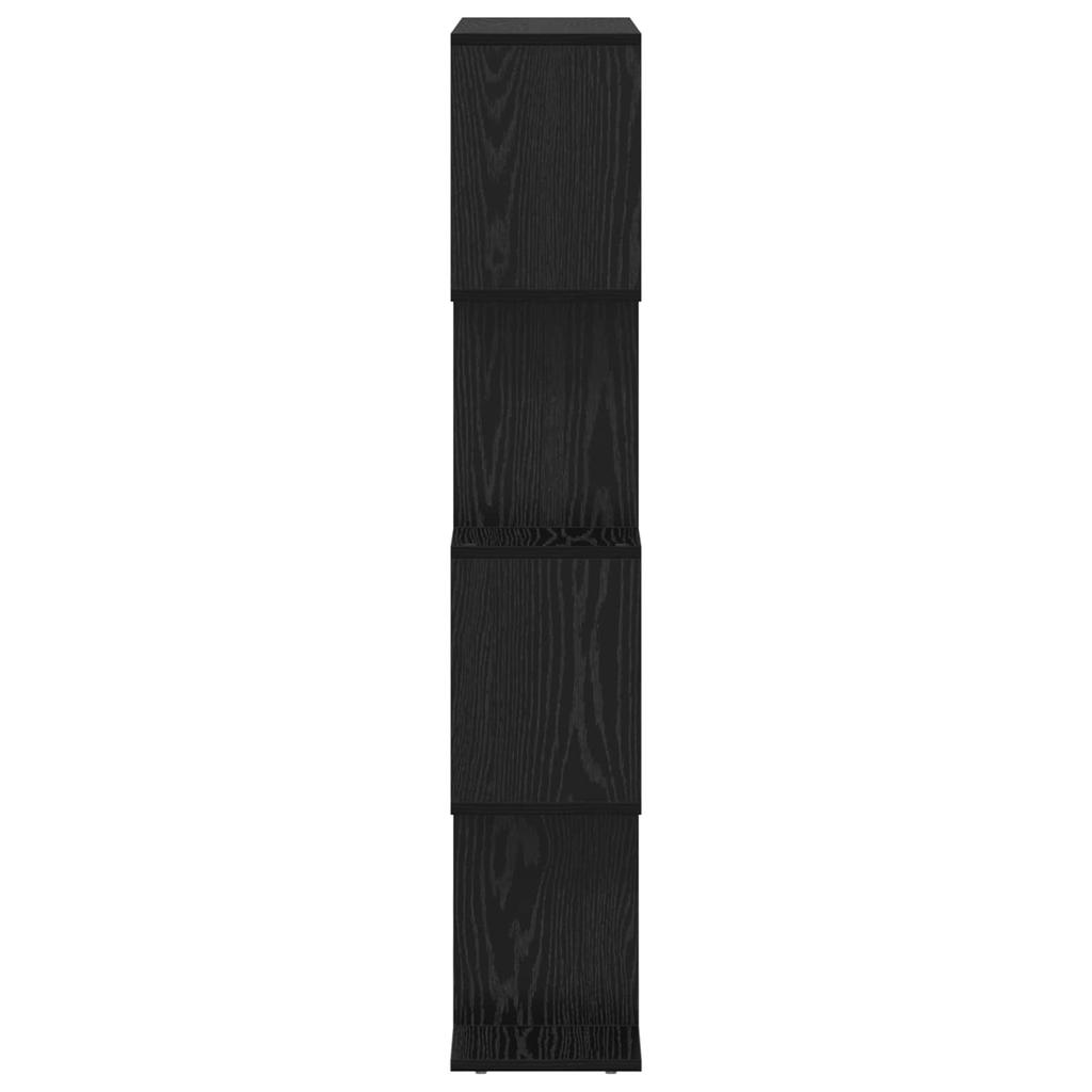 Bookshelf Black Oak Effect 70 x 24 x 129 cm Engineered Wood