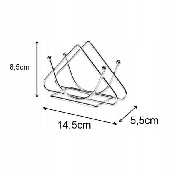 Metal Triangle Napkin Holder, Chrome