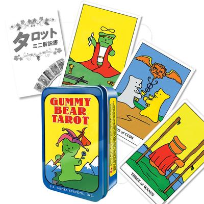 In a Tin Gummy Bear Tarot In a Tin Tarot Reading Instructions Japanese Manual Included Genuine Tarot Cards 78 Cards Mini Size [Packed Case]