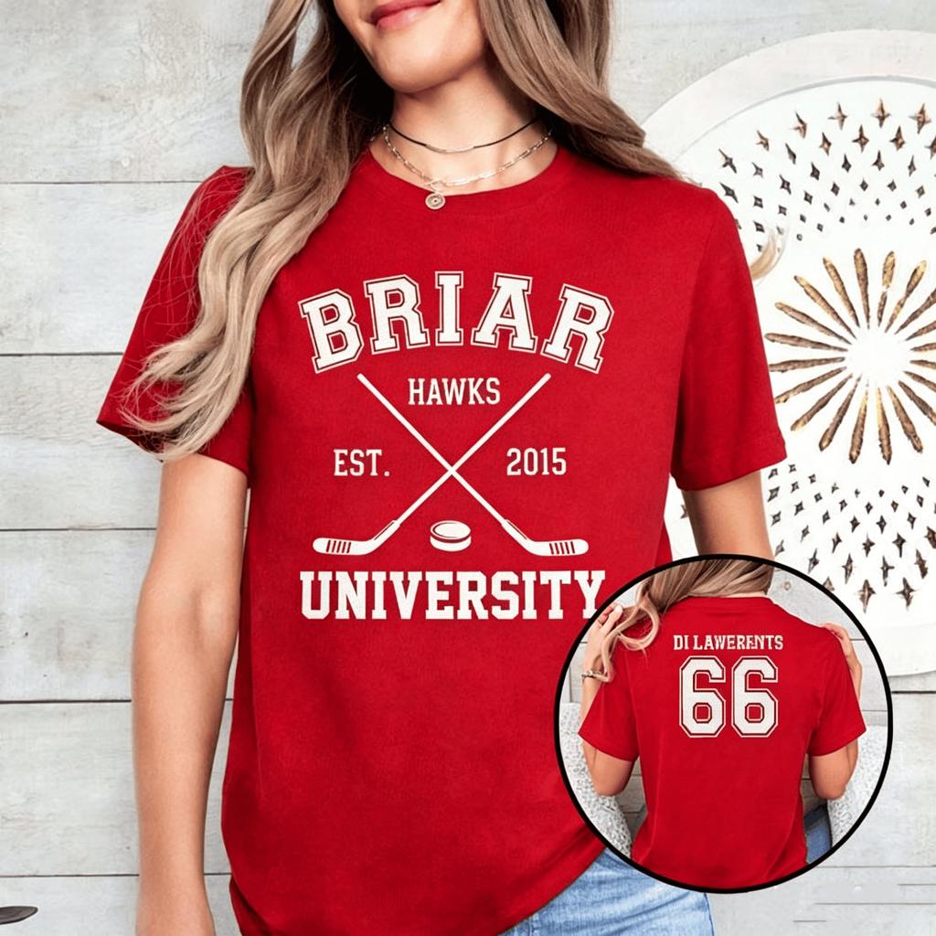 Off Campus Serie Briar University Di Laurentis 66 Shirt Hockey Rounisexce Shirt Briar U T-Shirt Sommer Unisex Unisex Baumwolle Y2ktShirt