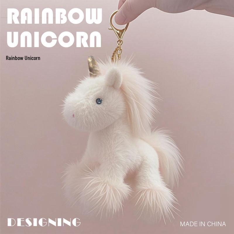 Rainbow Unicorn Plush Toy Pendant - Children's Comfort Doll Gift