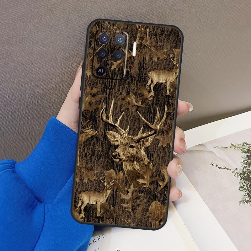 Deer Hunting Camo Case For OPPO A5 A9 A31 A53 2020 A53S A1K A15 A16 A52 A72 A92 A83 A91 A54 A74 A94 Coque