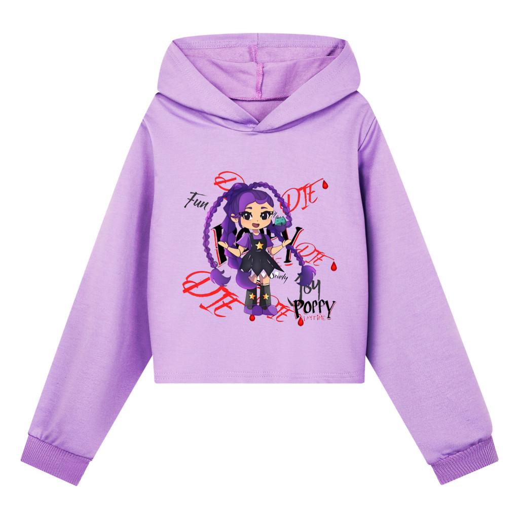 5593 Kids Girls Cartoon Lily Lovebraids Printed Colorful Long Sleeves Hoodies 110cm фиолетовый