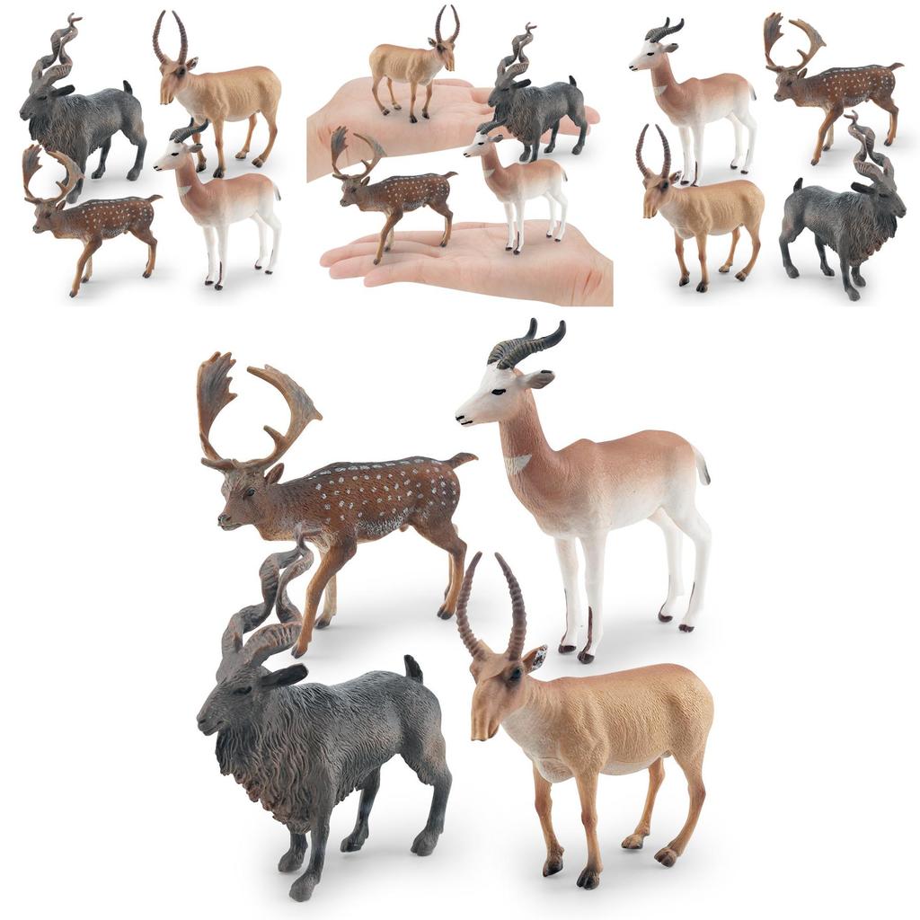 Amazing Static Animal Figurines Including Antelope Goat And Deer For Decoration