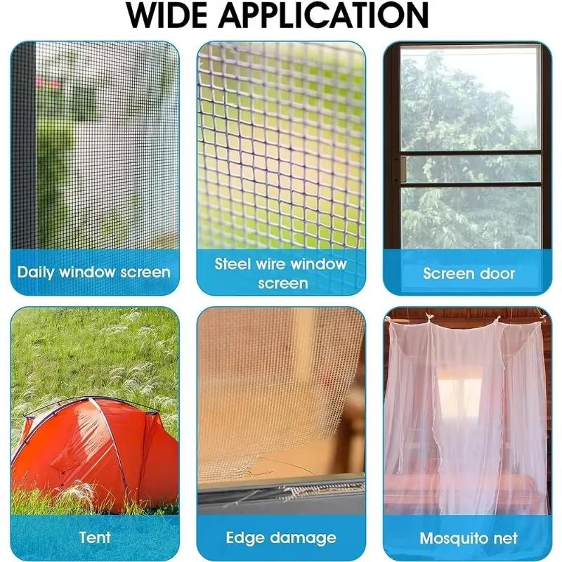 New 5cm Window Screen Repair Tape Self Adhesive Mesh Tape Net Door Fix Patch Anti Insect Mosquito Mesh Broken Holes Repairing