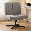 Swivel Accent Chair, Velvet Upholstered Lounge Chair with Height Adjustment for Living Room, Office, Grey