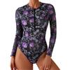 Swimsuit Women's Long-sleeved One-piece Sports Printed Diving Suit