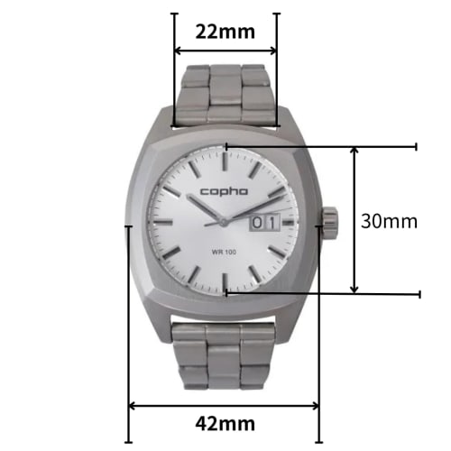 COPHA XL Men's Square Design Watch, Limited Edition, Italian Retro Dress Watch, Simple and Stylish, Date Calendar, Highly Readable Analog Quartz Movem