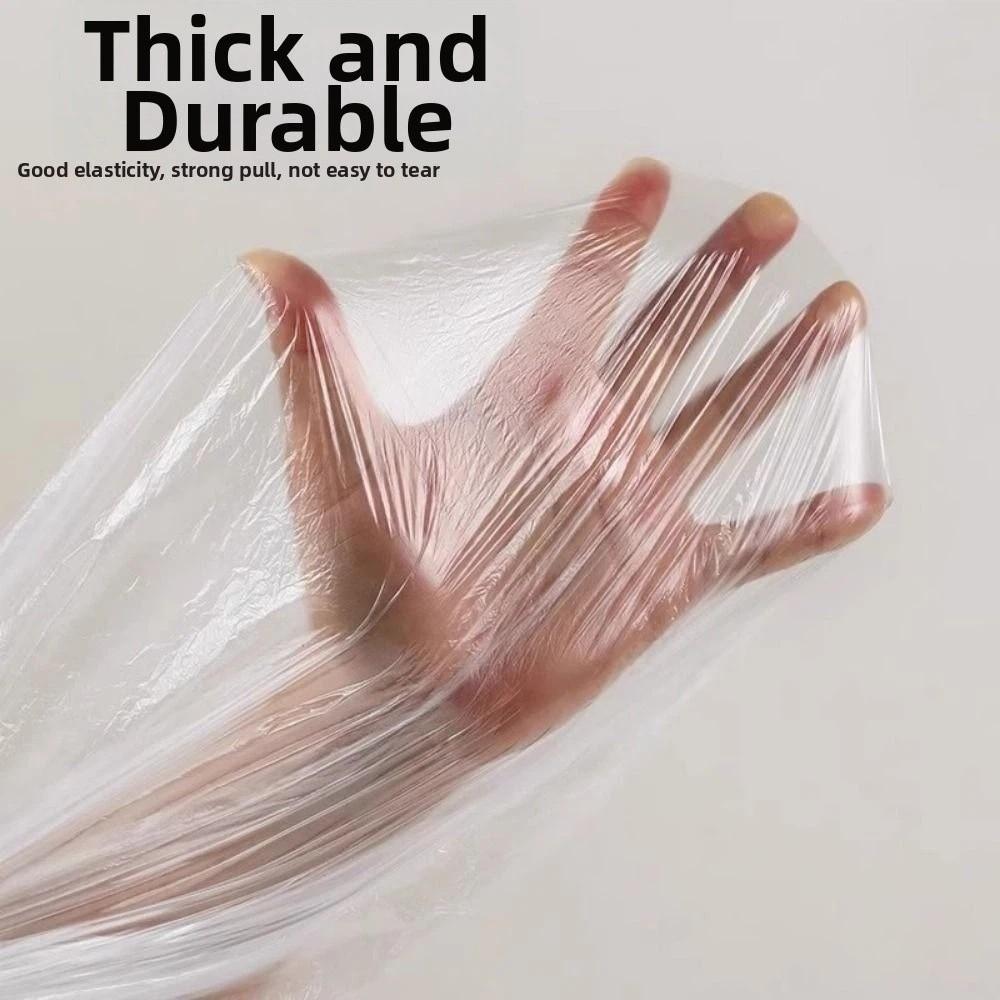 50 Stück Extra Große Einweg-Tablettabdeckung Gummiband Transparent Einweg-Lebensmittelabdeckung Staubdicht Frischhalte-Lebensmittelaufbewahrungsabdeckung