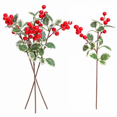 Christmas Simulation Red Fruit Branch Holly Fruit, Rich Fruit Daoxiang Red Fruit Auspicious Fruit Living Room Hotel Decoration