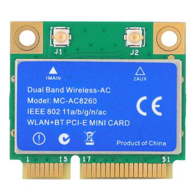 Bezdrátová síťová karta MINI PCIE 1200M Dual Band 2,4 GHz 5 GHz 8260 WLAN+BT 2v1 MC8260